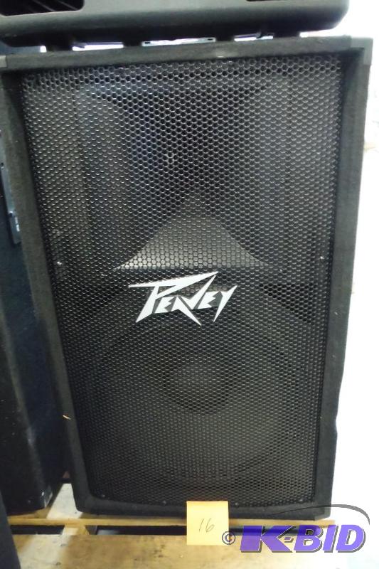 lot 16 image: Peavey PV115 2-Way 15 Inch Speaker Cabinet