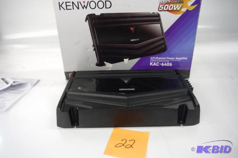 lot 22 image: Kenwood KAC-6406 500W 43 Channel Class AB Power Car Amplifier