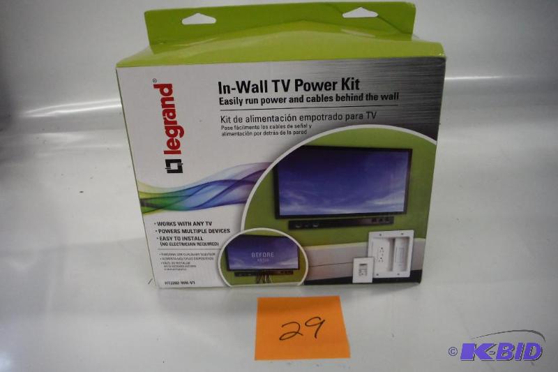 lot 29 image: OnQLegrand InWall TV Power Kit