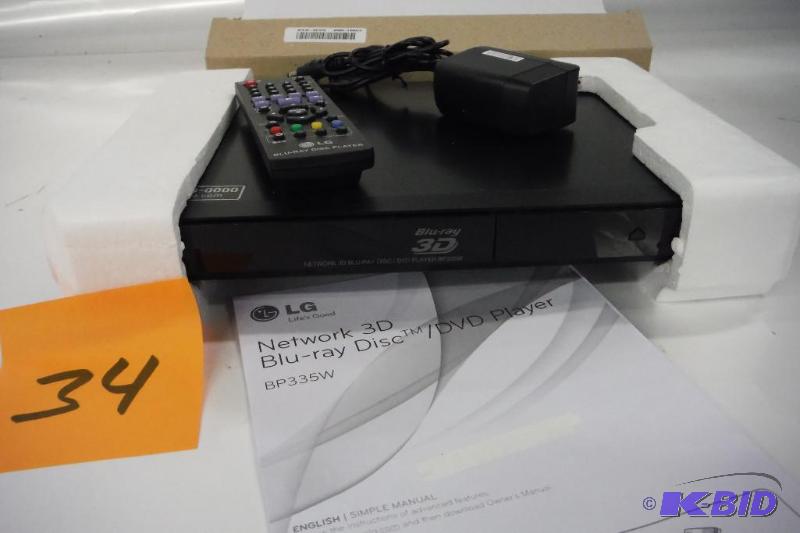 lot 34 image: LG Electronics BP335W 3D Blu-Ray Disc Player with Wi-Fi and Premium Internet Services