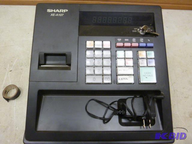 lot 18 image: Sharp XE-A107 Cash Register Tested and works....