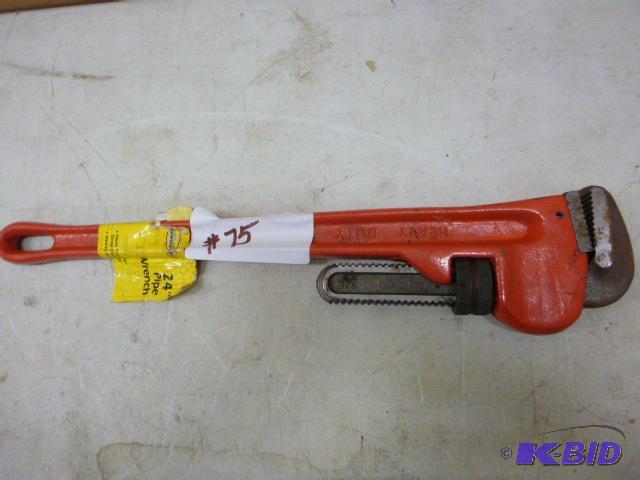 lot 75 image: 24" Pipe Wrench...
