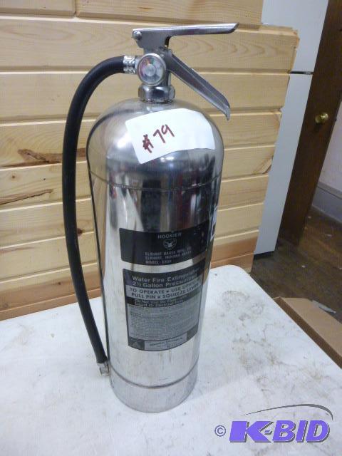 lot 79 image: Hoosier Water Fire Extinguisher 2 12 gallon,...