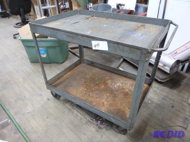 lot 95 image: Shop Cart on Casters 32" X 36" X 24...