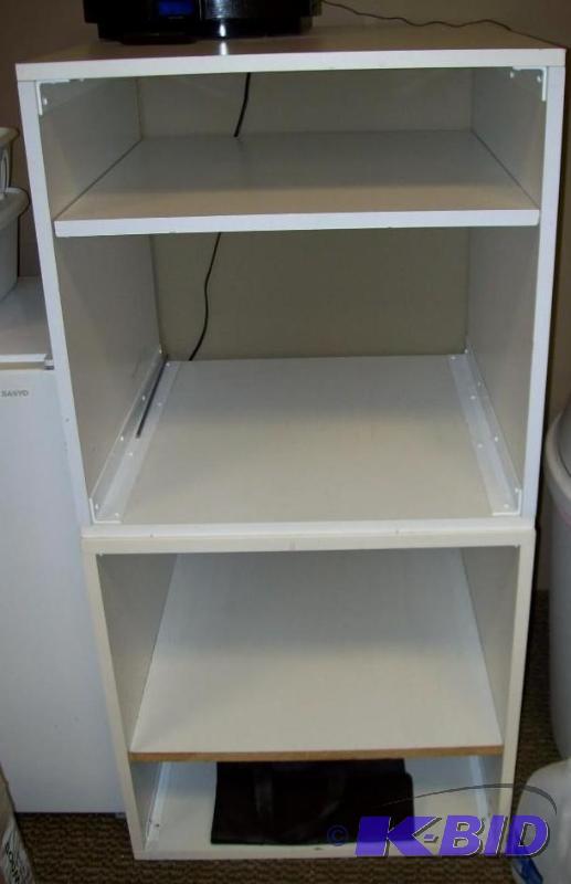 2 storage cubes  white laminate  24h x 24w x ...