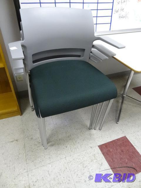 lot 10 image: 4 Matching Framed Stack Chairs...