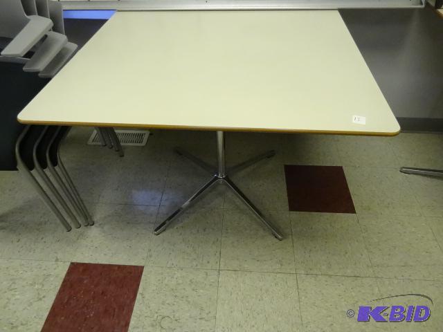 lot 12 image: 36 X 36 Metal Framed Table...