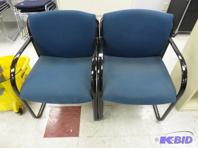 lot 134 image: 2 Metal Framed Side Chairs...