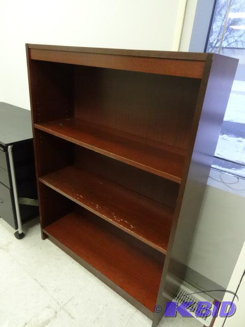 lot 137 image: Wood Book Case 36 X 12 X 48 2 Adjustable Shel...