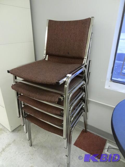 lot 145 image: 5 Metal Framed Stack Chairs...