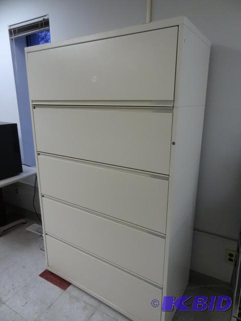 lot 146 image: 42" Metal 5 Drawer Lateral File...