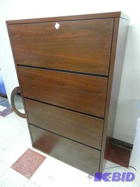 lot 156 image: 37" Laminate 4 Drawer Lateral File...