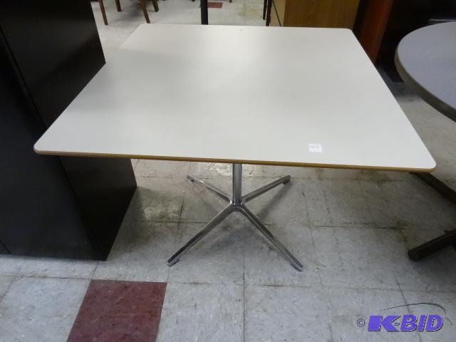 lot 165 image: 36 X 36 Metal Framed Table...