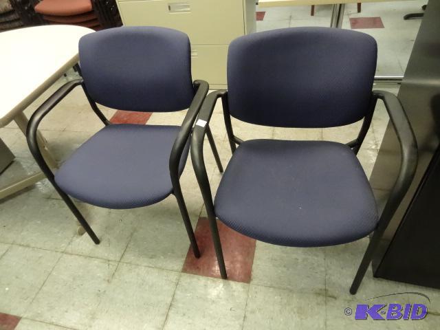 lot 167 image: 2 Matching Metal Framed Side Chairs...