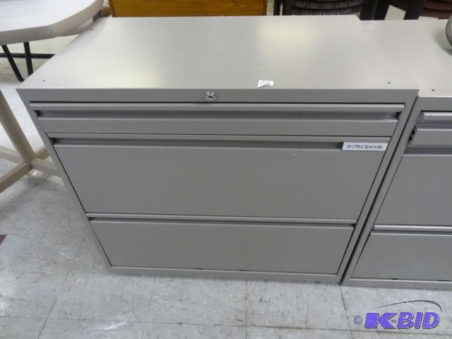 lot 172 image: 30" Metal 2 Drawer Lateral File...