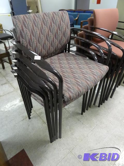 lot 181 image: 5 Metal Framed Stack Chairs...