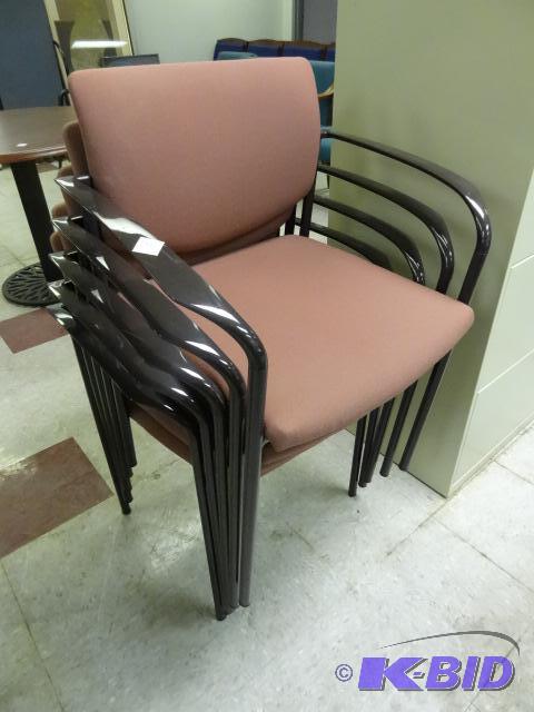 lot 182 image: 5 Metal Framed Stack Chairs...