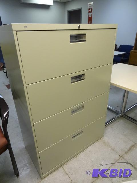 lot 183 image: 36" Metal 4 Drawer Lateral File...