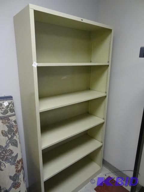 lot 185 image: Hon 35 X 13 X 72 Metal Book Shelf...