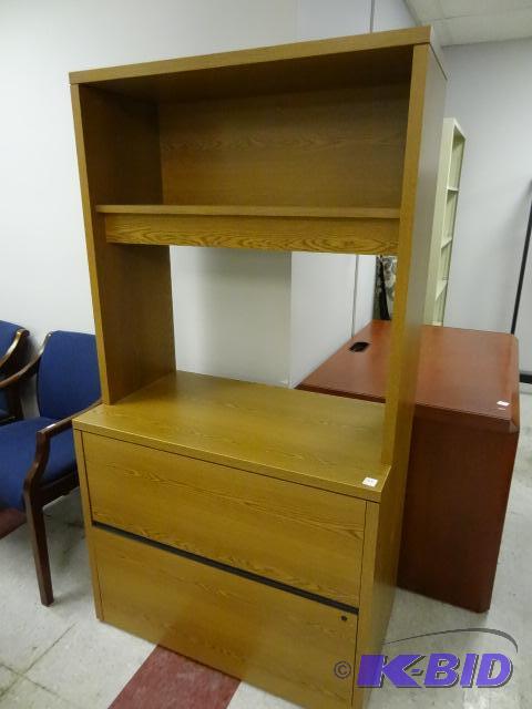 lot 188 image: Laminate Lateral File and Shelf Unit 36 X 20 ...