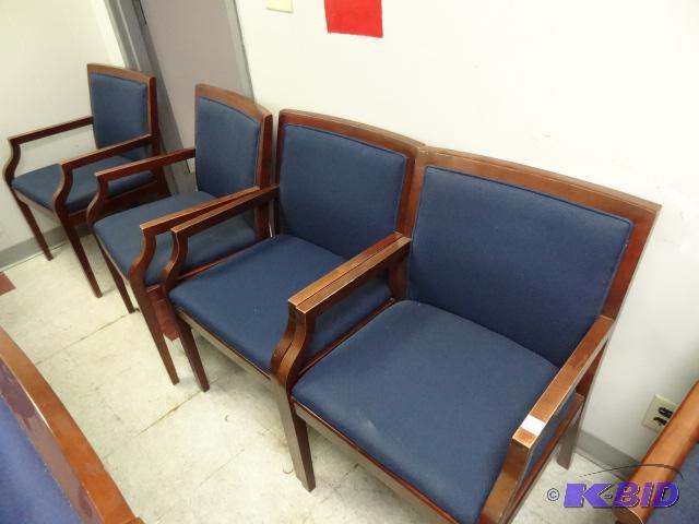 lot 190 image: 4 Matching Wood Framed Side Chairs...