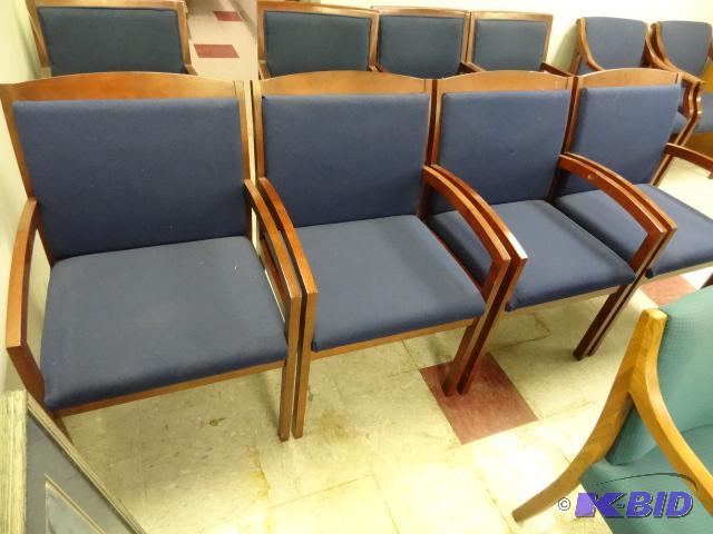 lot 191 image: 4 Matching Wood Framed Side Chairs...