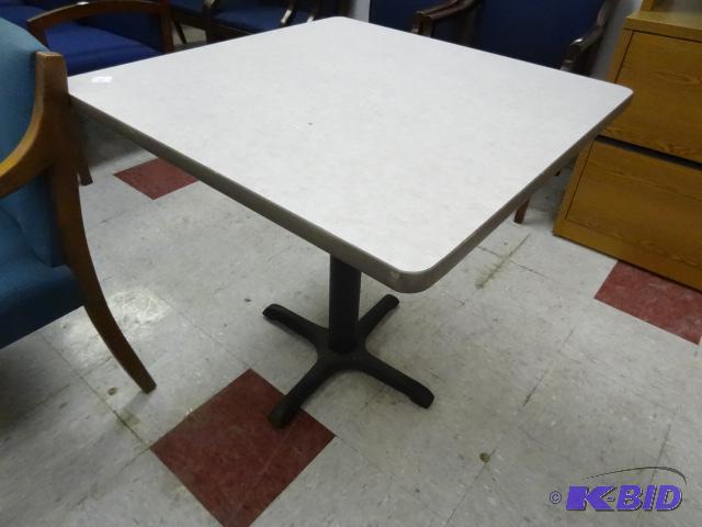lot 192 image: 30 X 30 Metal Framed Table...