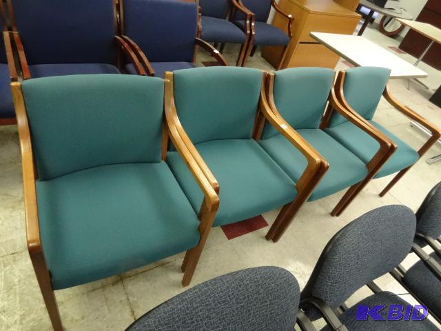lot 193 image: 4 Matching Wood Framed Side Chairs...
