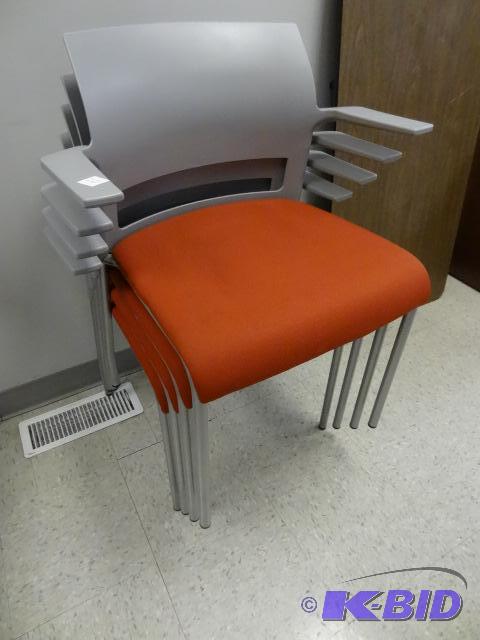 lot 20 image: 4 Matching Framed Stack Chairs...