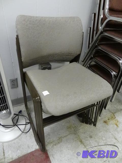 lot 206 image: 9 Metal Framed Stack Chairs...