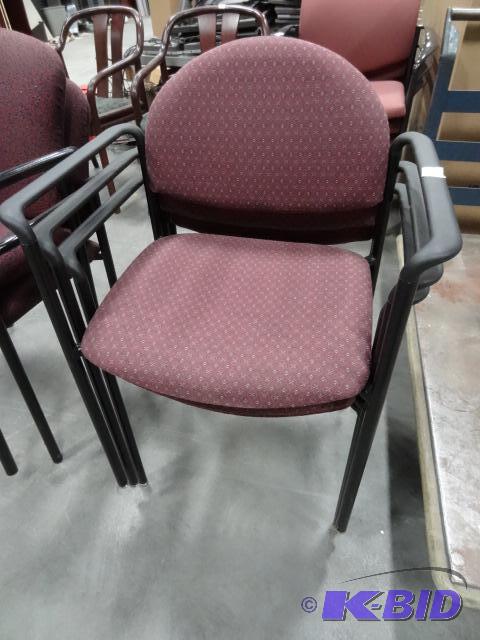 lot 259 image: 3 Matching Metal Framed Stack Chairs...