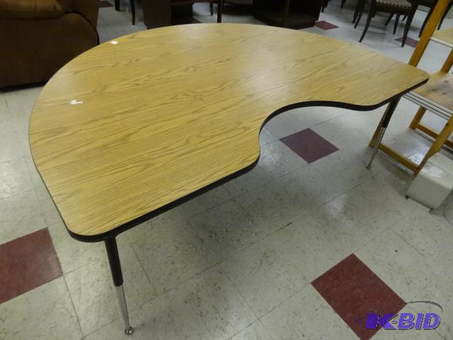 lot 30 image: Adjustable Height Student Table 72 X 48...