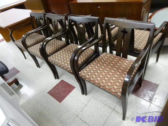 lot 31 image: 4 Matching Wood Framed Side Chairs Excellent ...