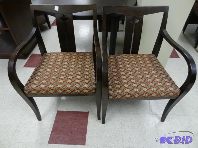 lot 77 image: 2 Matching Wood Framed Side Chairs. Excellent...
