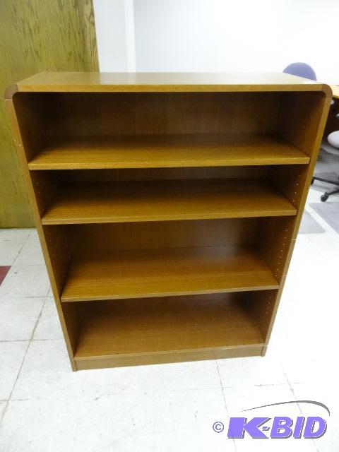lot 97 image: Wood Book Shelf 3 Adjustable Shelves 36 X 12 ...