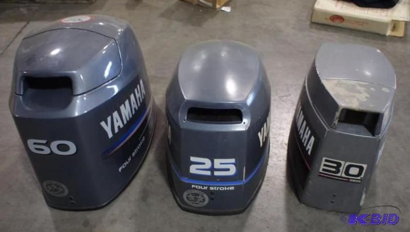 Lot of (3) Yamaha Boat Motor Covers  Various...