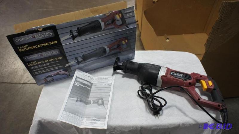 lot 16 image: Chicago Electric 7.5 amp Reciprocating Saw. I...