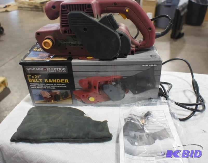 lot 22 image: Chicago Electric 3" X 21" Belt Sand...