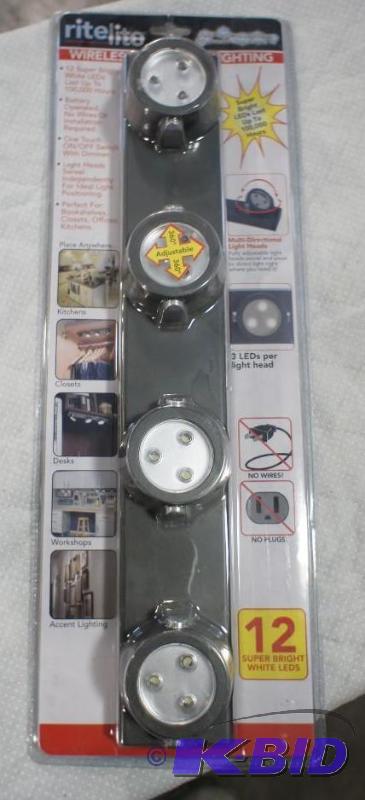lot 36 image: NEW Rite Lite Wireless LED Track Lighting. 12...