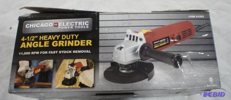 lot 42 image: Chicago Electric 4 12 " Heavy Duty Angl...