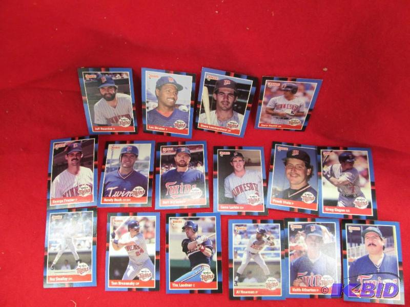 lot 139 image: Qty 16 Donruss 88 Twins Gary Gaetti, Steve, L...
