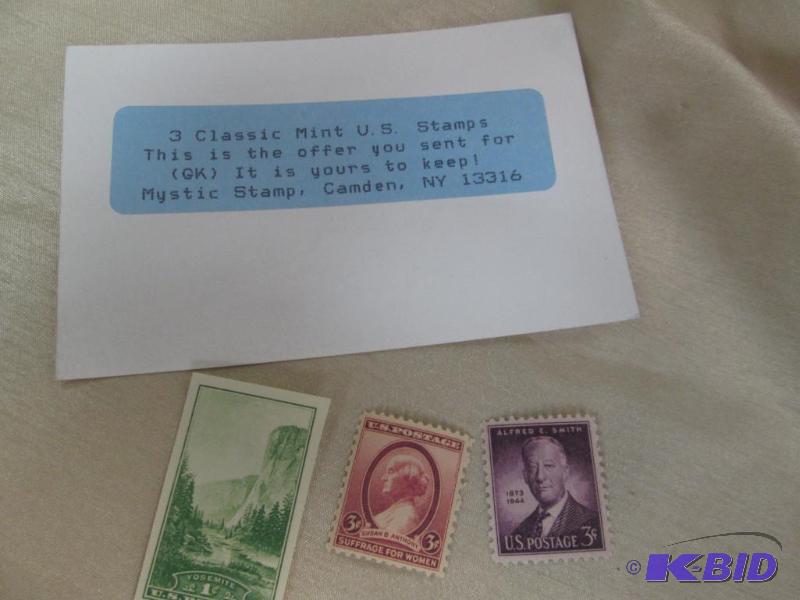 lot 147 image: Qty 3 Classic Mint U.S. Stamps This is the of...