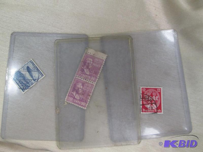 lot 150 image: Qty 4 Stamps 50 Deuijche Luftpoft, 2 United S...