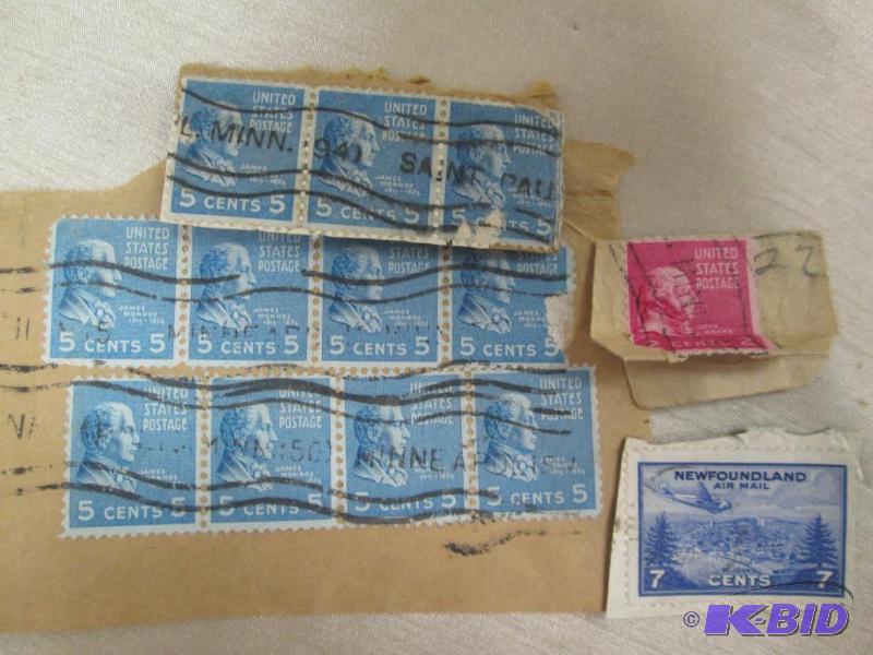 lot 155 image: Qty 13 stamps United States Postage James Mon...