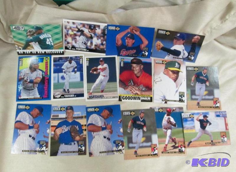 lot 180 image: Qty 16 Padres Greg Vaugh- SX Robin Ventura- 2...
