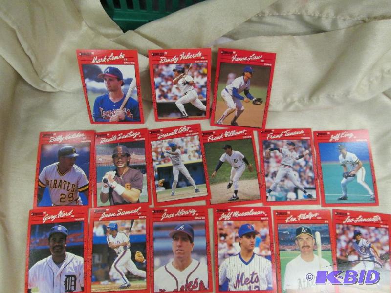 lot 181 image: Qty 15 Donruss 90 cards Yankees Randy Velarde...