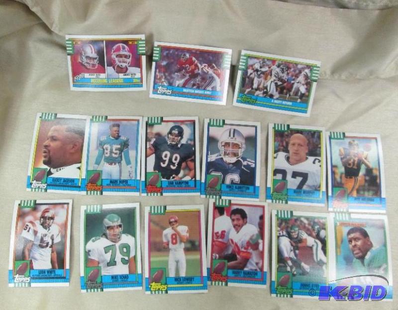 lot 196 image: Qty 15 Topps cards Jets A Hasty Return and De...