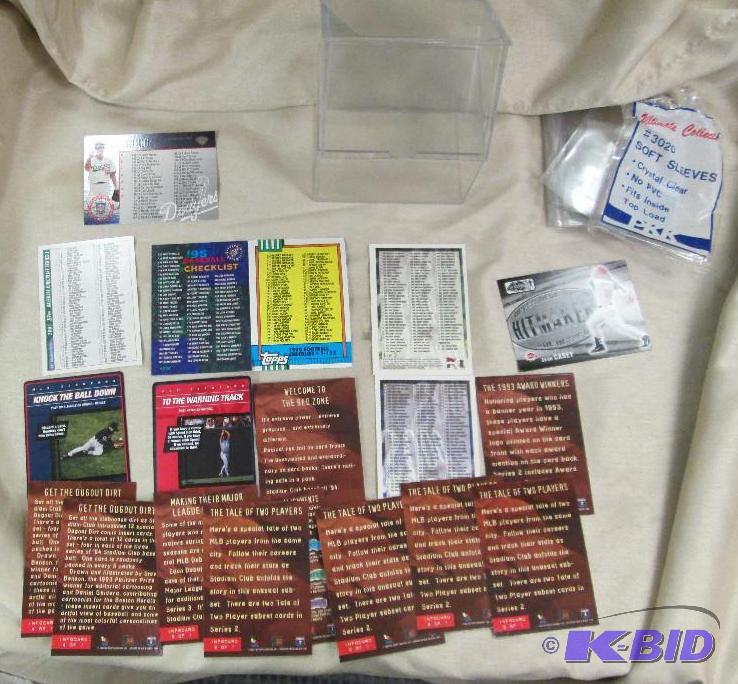 lot 198 image: one box to put cards in , soft sleeves, and s...