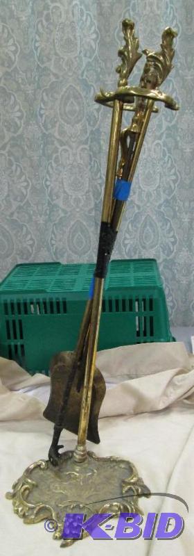 lot 202 image: Fireplace shovel and other tools from...