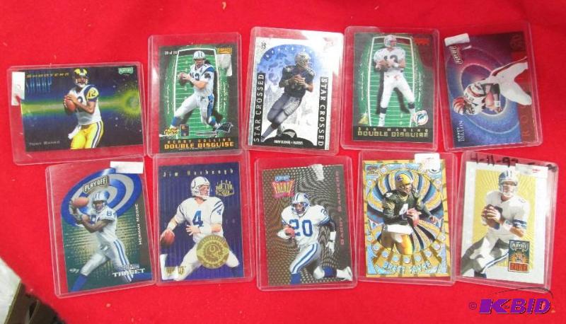 lot 21 image: Qty 10 Play off cards Barry Sanders, Troy Aik...